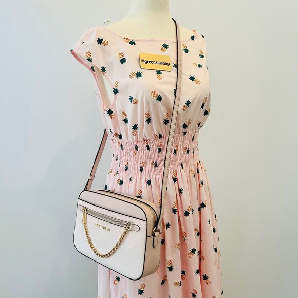 Michael Kors Purse Jet Set Ombré Signature Logo Crossbody Body Bag Powder Blush - Picture 10 of 10